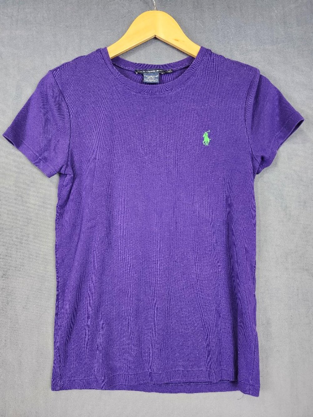 Ralph Lauren Sport Short Sleeved Purple Embroidered Pony Tee Shirt Large